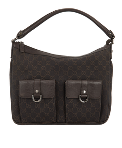 Vintage GG Abby Hobo, Canvas, Brown, 293581, 1*